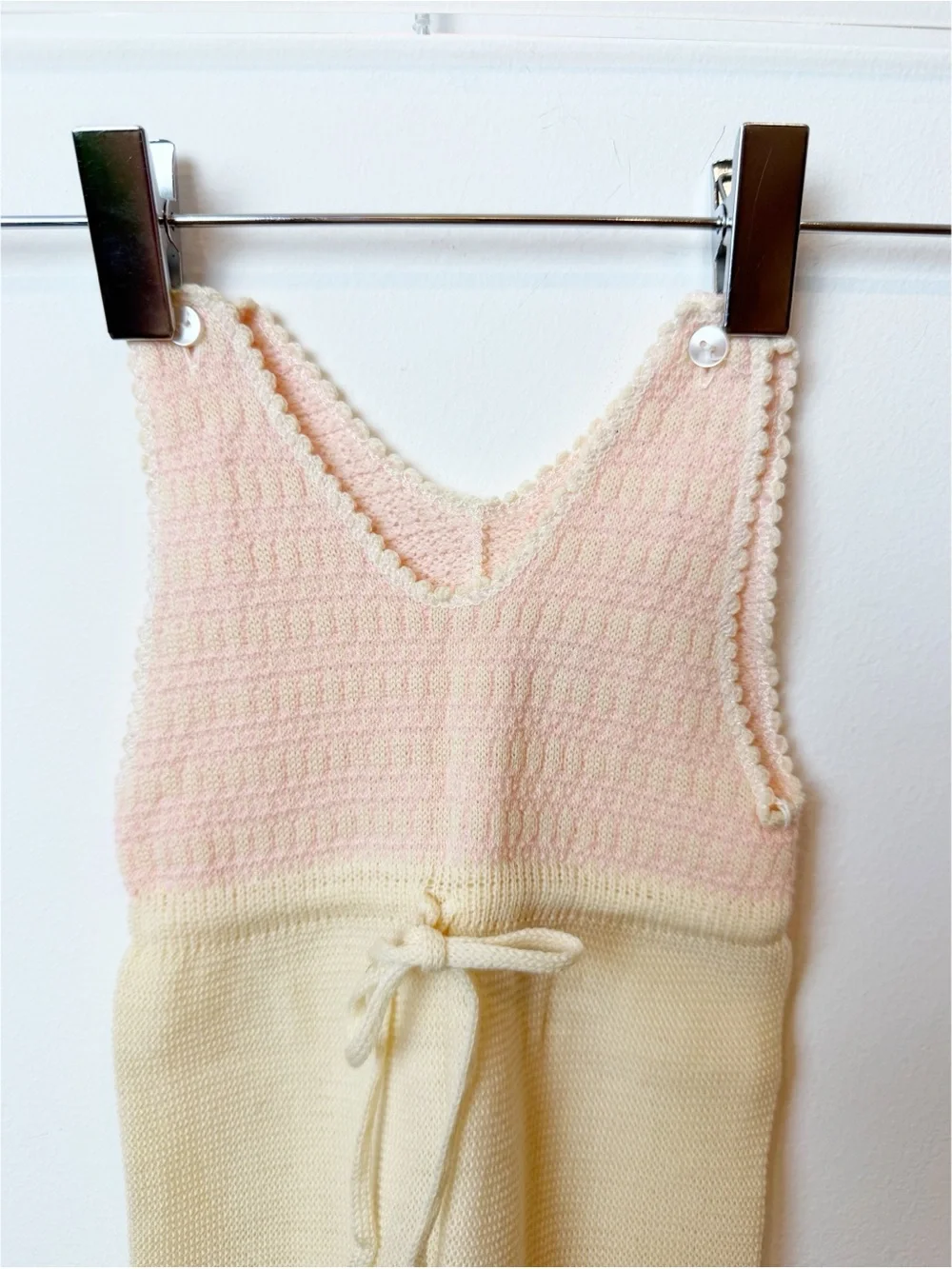 Vintage | French Knit Footed Baby Onesie